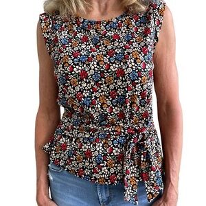 Maeve Anthropologie Floral Wrap Top Size Small